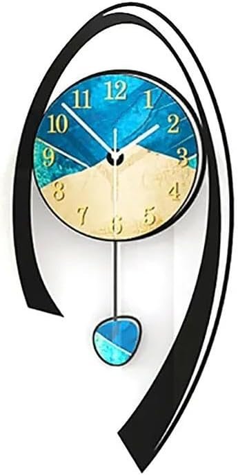 homary 24.8 Modern Acrylic Wall Clock Non Ticking Multi-Color Decoration Clocks for Living Room Bedroom Kitchen