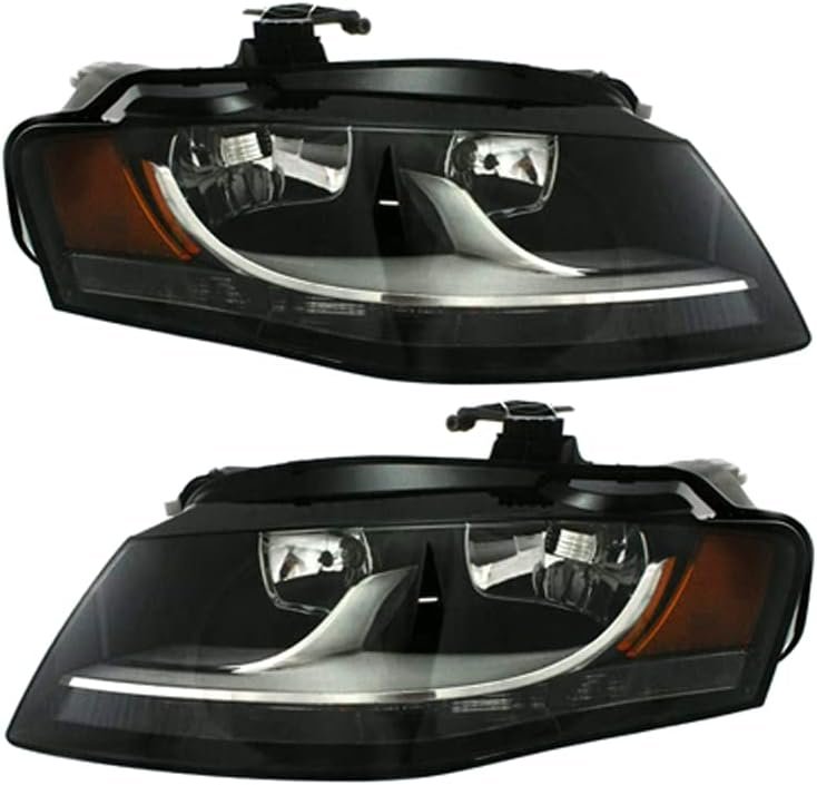 New Pair Of Halogen Headlights Compatible With Audi Sedan Trendy Luxury A4 S4 2009 2010 2011 2012 By Part Numbers 8K0941030AH 8K0941029AH AU2503149 AU2502149