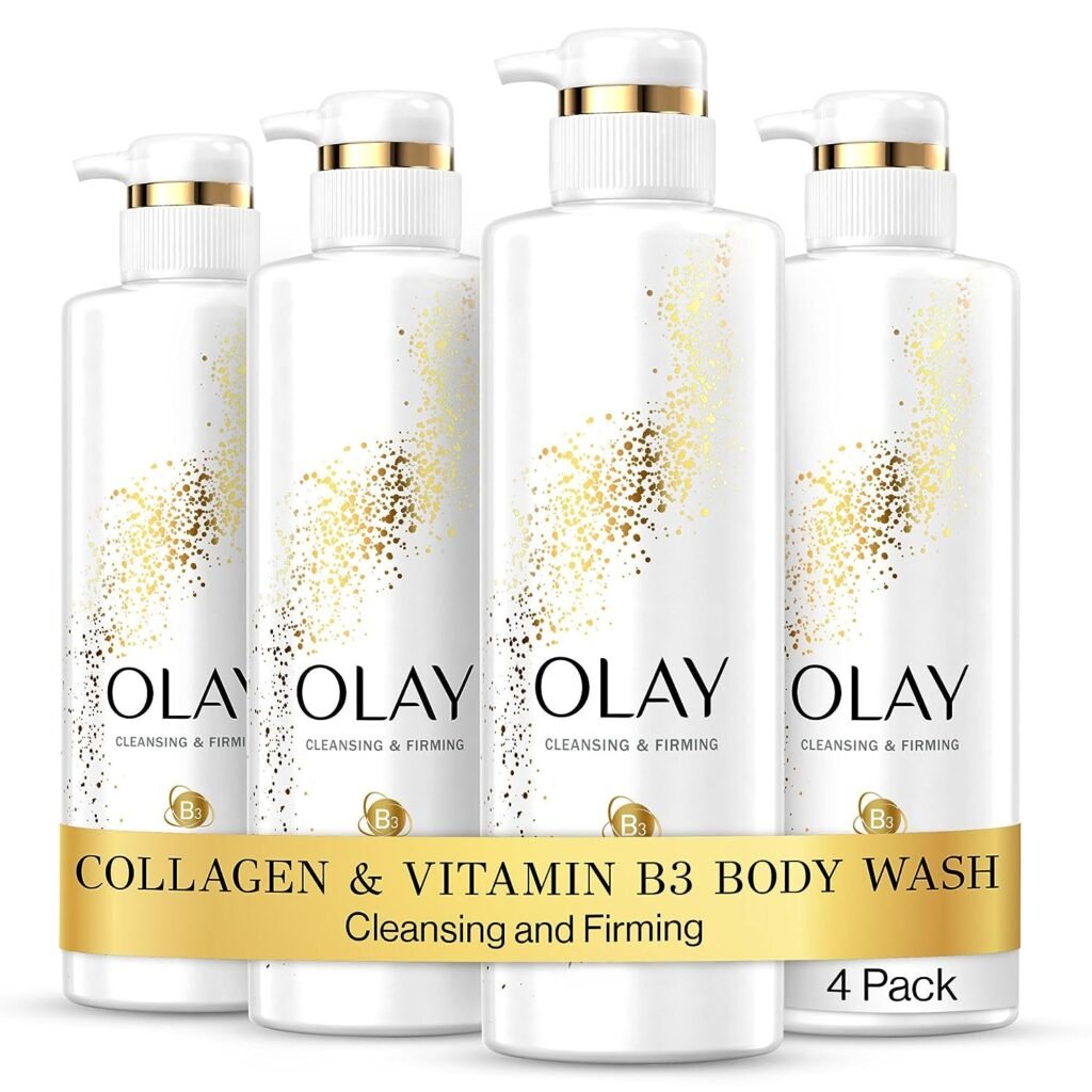 Olay Cleansing  Firming Body Wash with Vitamin B3 and Collagen, 20 fl oz (Pack of 4)