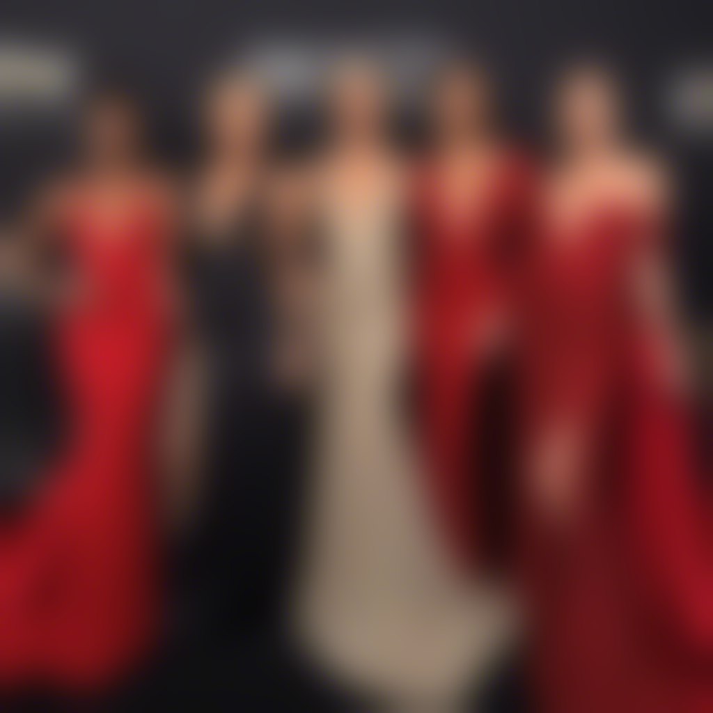 An image showcasing a glamorous red carpet event, with a lineup of A-list celebrities confidently strutting down the runway, flawlessly adorned in their own fashion collaborations, radiating elegance, confidence, and style