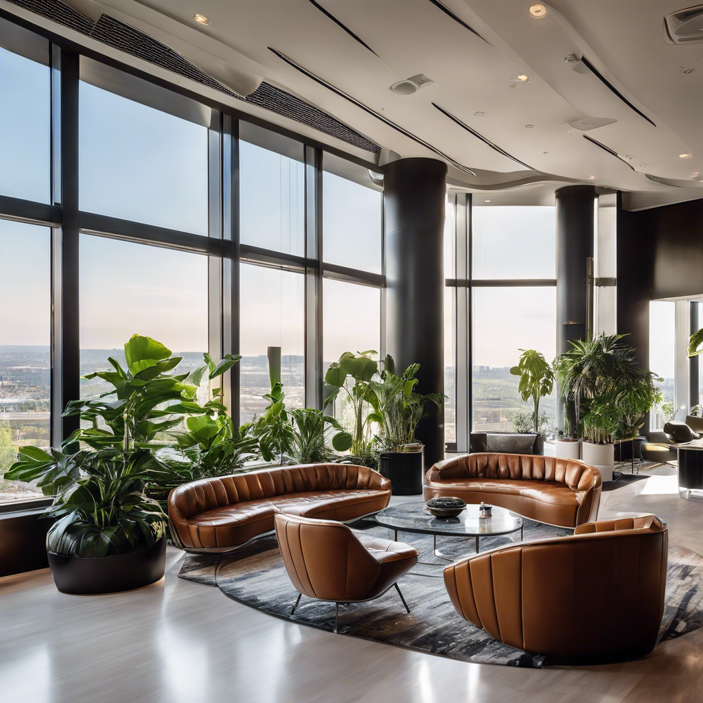  an opulent private executive suite nestled within a corporate oasis