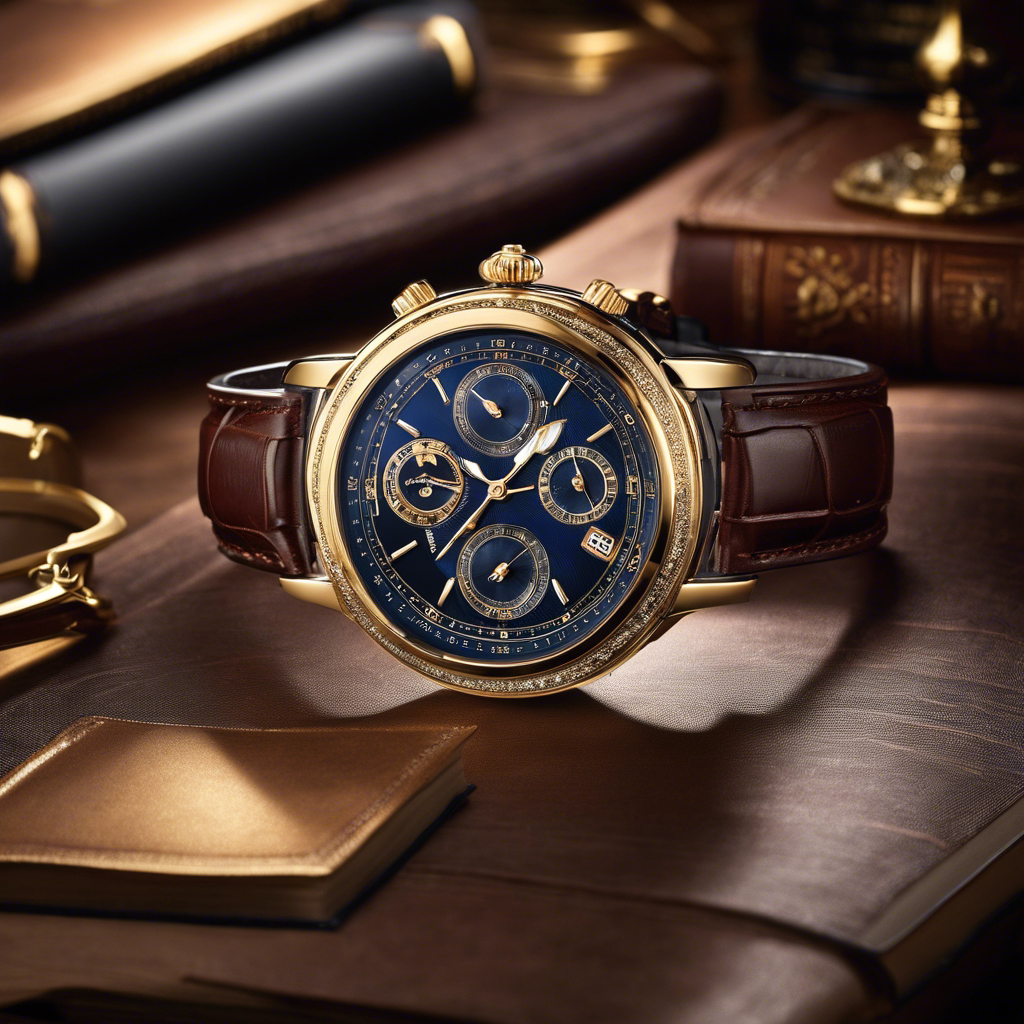 An image showcasing a gleaming, intricately crafted luxury watch, exuding timeless elegance