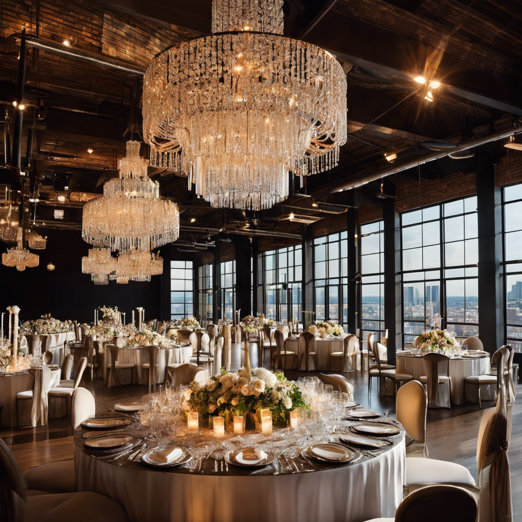 An image capturing the essence of luxury wedding venues in chic urban lofts