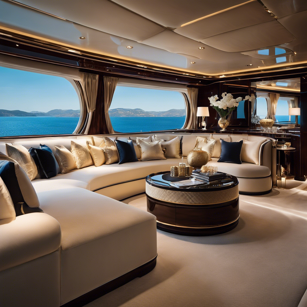 An image showcasing the epitome of opulence in luxury yacht interiors