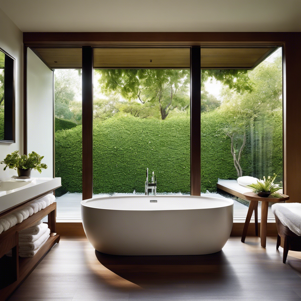 An image showcasing a serene spa-like bathroom retreat